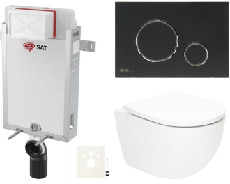 Závěsný wc set k zazdění SAT Fusion SIKOSZTORFU78