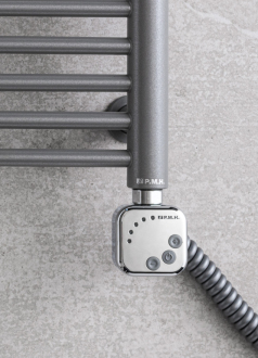 P.M.H. Topná tyč HT2 600W s krouceným kabelem Metalická stříbrná PMH-HT2-MS-600W