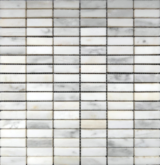 Kamenná mozaika Premium Mosaic Stone šedá 30x30 cm leštěná STMOS1548L