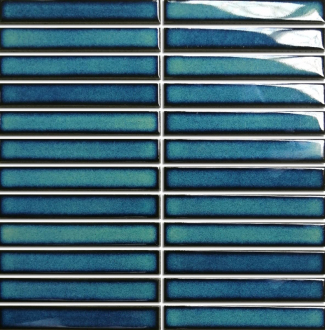 Keramická mozaika Premium Mosaic Kit Kat aqua blue 30x30 cm lesk MOSKK2AQBL