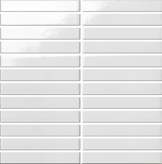 Keramická mozaika Premium Mosaic Kit Kat white 30x30 cm lesk MOSKK2WHL