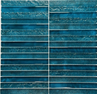 Skleněná mozaika Premium Mosaic ocean blue 30x30 cm lesk MOSPTK1