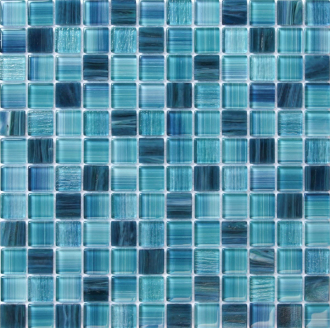 Skleněná mozaika Premium Mosaic tyrkys 30x30 cm lesk MOSCH77