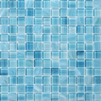 Skleněná mozaika Premium Mosaic aqua blue 30x30 cm lesk MOSCH192
