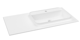 BRAHEA umyvadlo 101x51,5cm (30+70cm), pravé, bílá mat BL101-70R