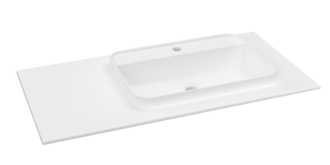 BRAHEA umyvadlo 101x51,5cm (20+80cm), pravé, bílá mat BL101-80R