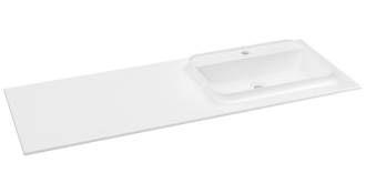 BRAHEA umyvadlo 141x51,5cm (70+70cm), pravé, bílá mat BL141R