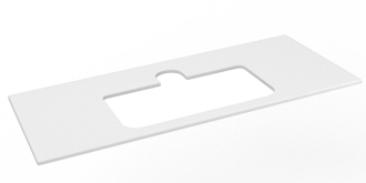 BRAHEA deska rockstone s otvorem 111,6x51,5cm, bílá mat BT112-0101 55306