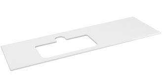 BRAHEA deska rockstone s otvorem 146,6x51,5cm, levá, bílá mat BT147-0101-L 55309