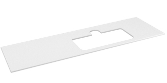 BRAHEA deska rockstone s otvorem 146,6x51,5cm, pravá, bílá mat BT147-0101-R 55310