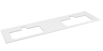 BRAHEA deska rockstone se 2 otvory 171,6x51,5cm, bílá mat BT172-0101 55312