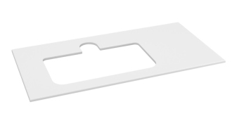 BRAHEA deska rockstone s otvorem 101x51,5cm, levá, bílá mat BL101-0101-L-80 58655