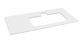 BRAHEA deska rockstone s otvorem 101x51,5cm, pravá, bílá mat BL101-0101-R-80 58657