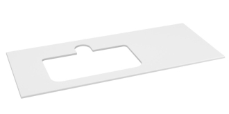 BRAHEA deska rockstone s otvorem 121x51,5cm (90+30cm), levá, bílá mat BL121-0101-L 58658