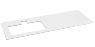 BRAHEA deska rockstone s otvorem 141x51,5cm (70+70cm), levá, bílá mat BL141-0101-L 58661