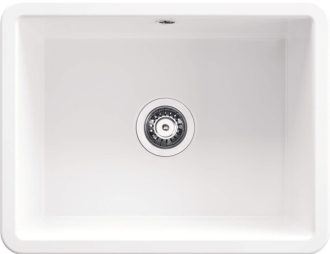 Deante LUMI jednodřez keramický bez odkapu, bílá, 430x557x220mm, s příslušenstvím ZCU_610C