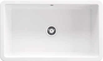 Deante LUMI jednodřez keramický bez odkapu, bílá, 810x480x215mm, s příslušenstvím ZCU_610D