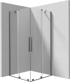 Deante PRIZMA sprchová kabina 90x90 cm KTJ_D39R + KTJ_D39R, titan KPNDP09P09
