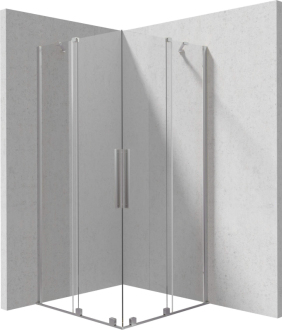 Deante PRIZMA sprchová kabina 90x90 cm KTJ_F39R + KTJ_F39R, kartáčovaná ocel KPNFP09P09