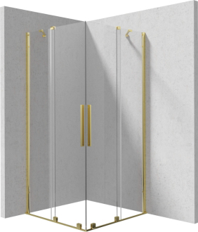 Deante PRIZMA sprchová kabina 90x90 cm KTJ_Z39R + KTJ_Z39R, zlato KPNZP09P09