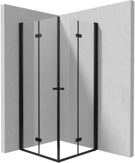 Deante KERRIA PLUS sprchová kabina 90x90 cm KTSXN41P + KTSXN41P, černá KKNNX09X09