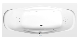 GARDA hydromasážní vana, 190x90x44cm, Highline Hydro, chrom 56978