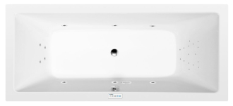 KRYSTA hydromasážní vana, 180x70x39cm, Highline Hydro, chrom 56990