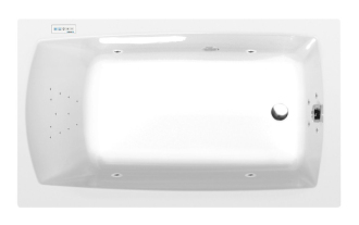 LILY hydromasážní vana, 130x70x39cm, Highline Hydro, chrom 57014