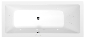 MIMOA hydromasážní vana, 170x80x39cm, Highline Hydro, chrom 57110
