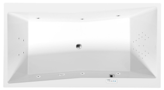 QUEST hydromasážní vana, 180x100x49cm, Highline Hydro, chrom 57158