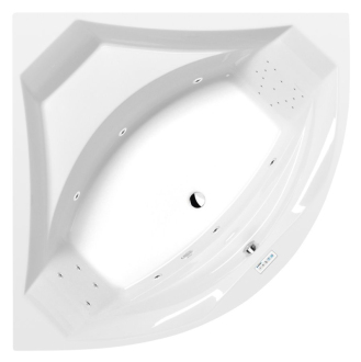 ROSANA hydromasážní vana, 150x150x49cm, Highline Hydro, chrom 57176