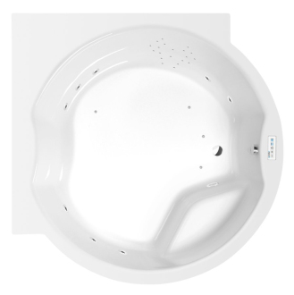 ROYAL CORNER hydromasážní vana, 173x173x49cm, Highline Hydro, chrom 57182