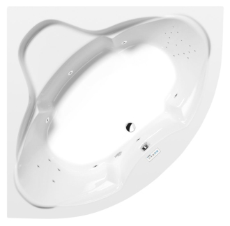 SIMONA hydromasážní vana, 150x150x44cm, Highline Hydro, chrom 57200