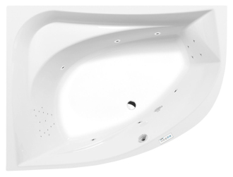 TANYA L hydromasážní vana, 160x120x49cm, Highline Hydro, chrom 57230