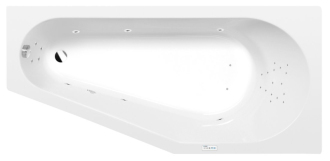 TIGRA R hydromasážní vana, 170x80x46cm, Highline Hydro, chrom 57260