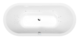 VIVA O hydromasážní vana, 175x80x47cm, Highline Hydro, chrom 57296