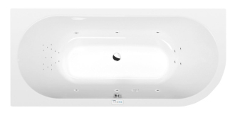VIVA L hydromasážní vana, 185x80x47cm, Highline Hydro, chrom 57302