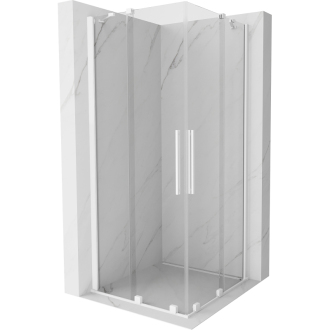 Mexen Velar Duo sprchový kout 100x100 cm, transparent, bílá 871-100-100-02-20