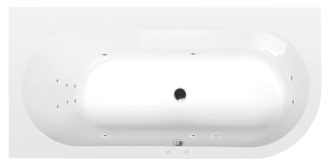 ASTRA L hydromasážní vana, 165x80x48cm, Attraction Hydro, chrom 56850