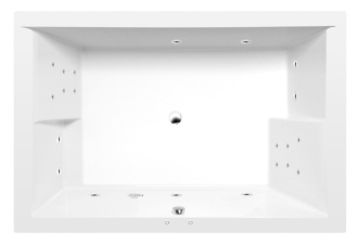 DUPLA hydromasážní vana, 180x120x54cm, Attraction Hydro, chrom 56934