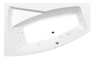 EVIA L hydromasážní vana, 160x100x47cm, Active Hydro, chrom 56944