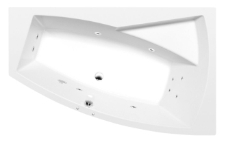 EVIA R hydromasážní vana, 160x100x47cm, Active Hydro, chrom 56950