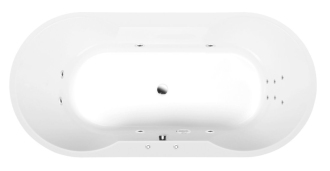 IO hydromasážní vana, 180x85x49cm, Attraction Hydro, chrom 56982