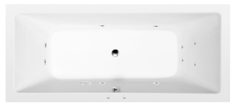 KRYSTA hydromasážní vana, 180x80x39cm, Active Hydro, chrom 56992