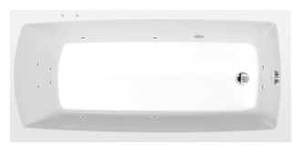 LILY hydromasážní vana, 150x70x39cm, Active Hydro, chrom 57022