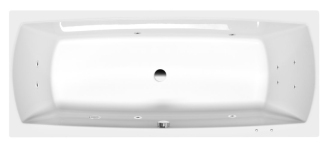 LILY hydromasážní vana, 170x70x39cm, Active Hydro, chrom 57028