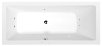 MIMOA hydromasážní vana, 170x80x39cm, Active Hydro, chrom 57106