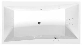 QUEST hydromasážní vana, 190x100x49cm, Attraction Hydro, chrom 57162