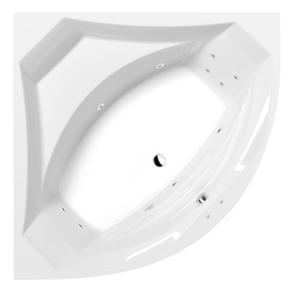 ROSANA hydromasážní vana, 140x140x49cm, Active Hydro, chrom 57166