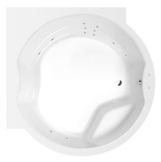 ROYAL CORNER hydromasážní vana, 173x173x49cm, Attraction Hydro, chrom 57180